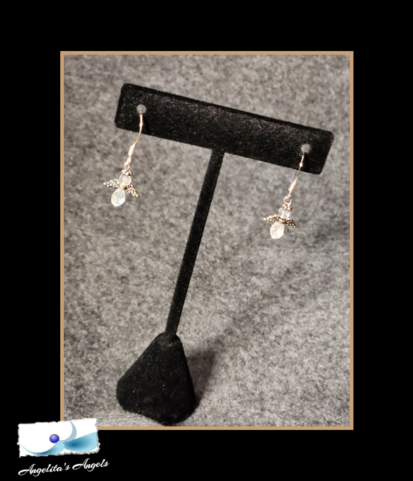 Mini-Angel earrings (Clear) - Image 3