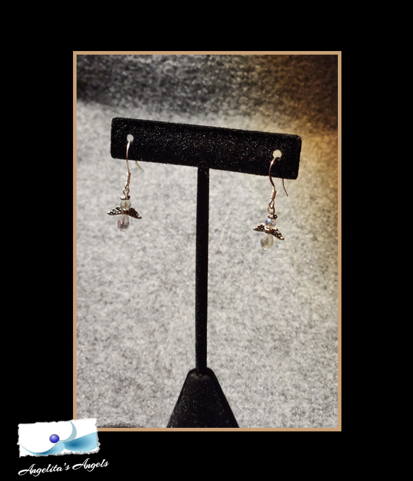 Mini-Angel earrings (Clear)