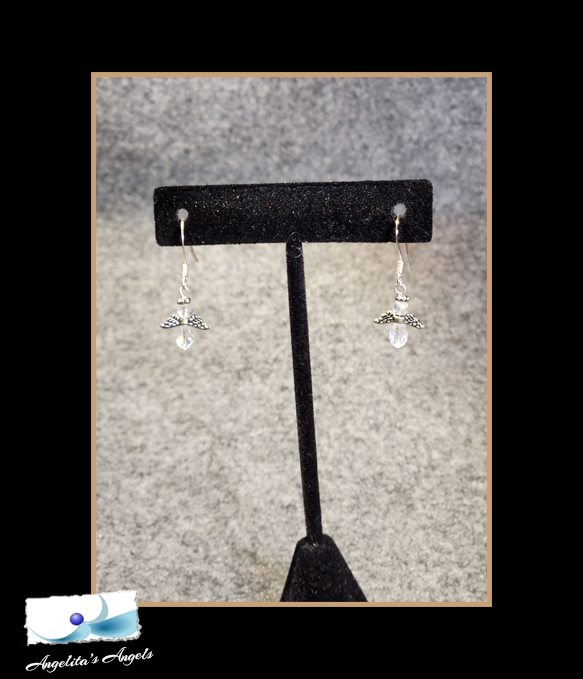 Mini-Angel earrings (Clear) - Image 2