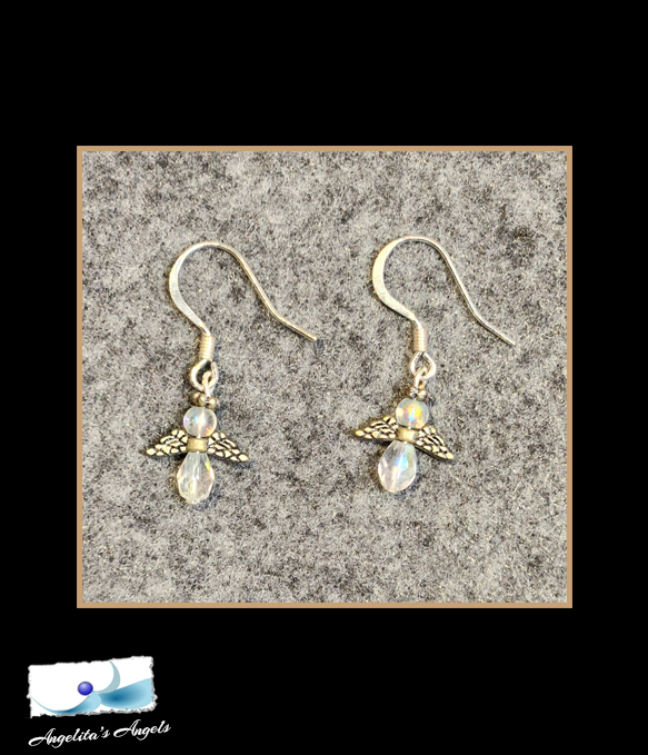Mini-Angel earrings (Clear) - Image 4